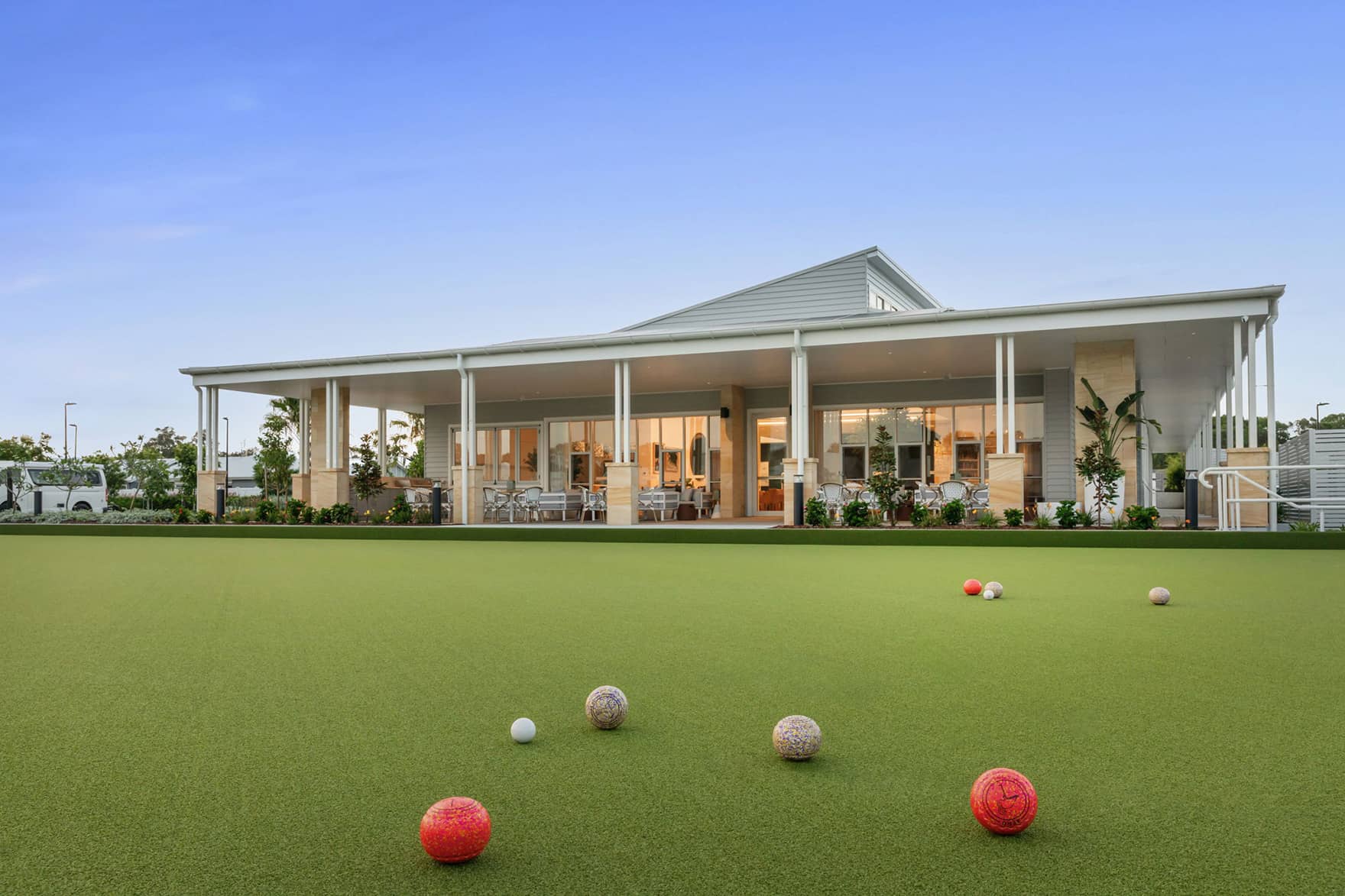 bowling green space at Clifton Yamba Resort